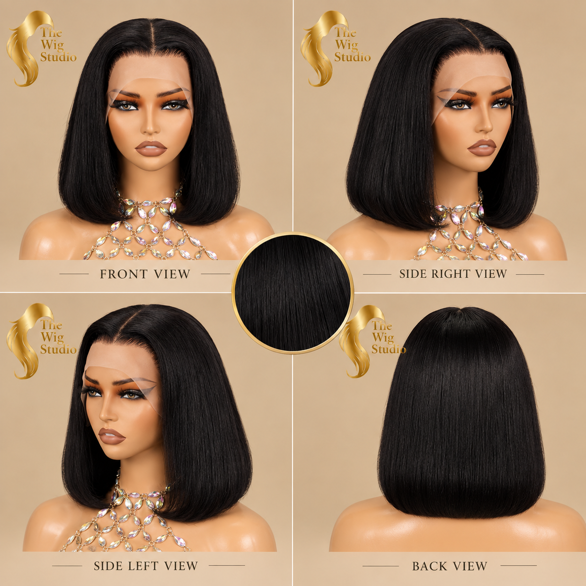 The Wig Studio™ Signature Bob — 13×4 | 10" | 150% Density | Human Hair