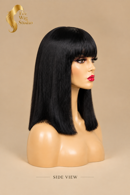 The Wig Studio™ Sleek Straight Bob Wig with Fringe