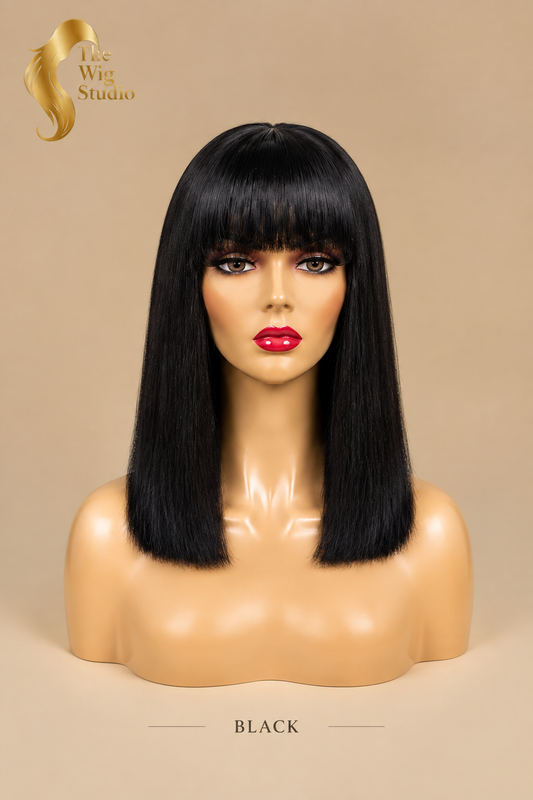 The Wig Studio™ Sleek Straight Bob Wig with Fringe