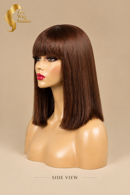 The Wig Studio™ Sleek Straight Bob Wig with Fringe