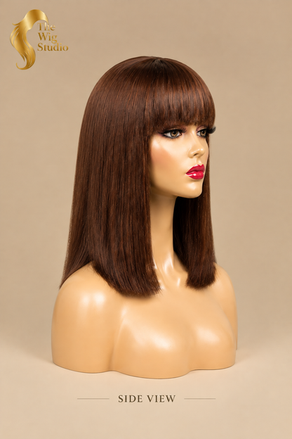 The Wig Studio™ Sleek Straight Bob Wig with Fringe