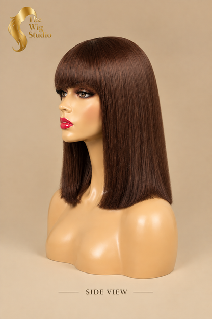 The Wig Studio™ Sleek Straight Bob Wig with Fringe