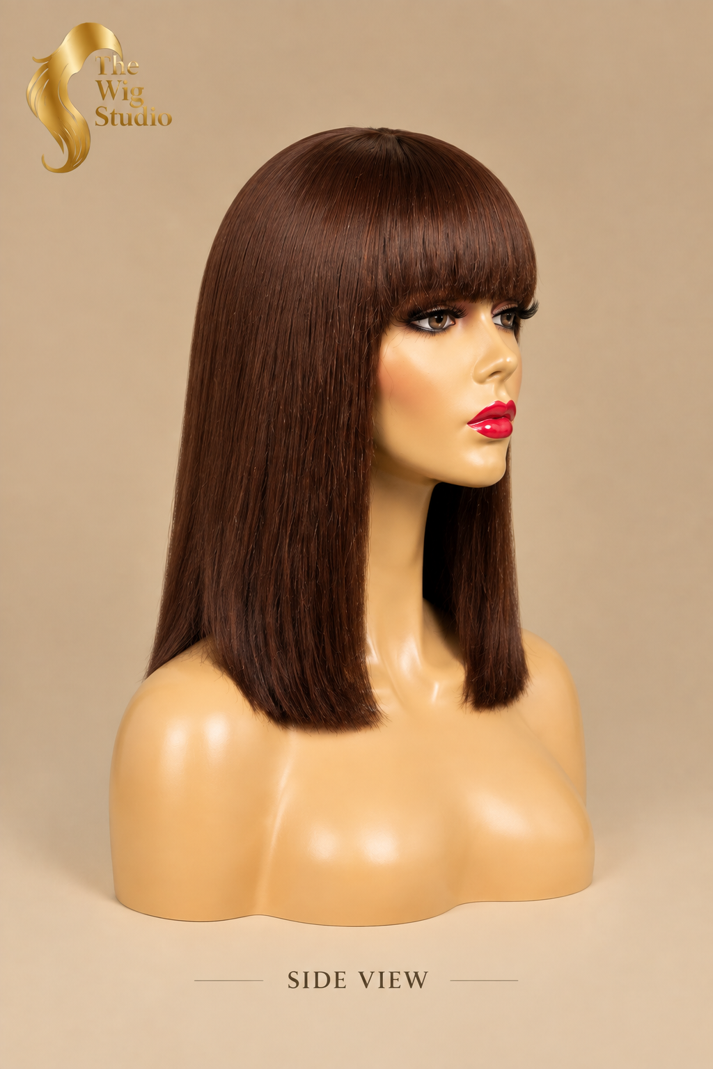The Wig Studio™ Sleek Straight Bob Wig with Fringe