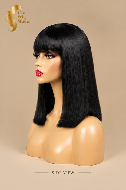The Wig Studio™ Sleek Straight Bob Wig with Fringe